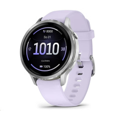 Garmin Venu® 4 - 41 mm Silver / Periwinkle silikonový řemínek Garmin Venu® 4 - 41 mm Silver / Periwinkle silikonový řemínek