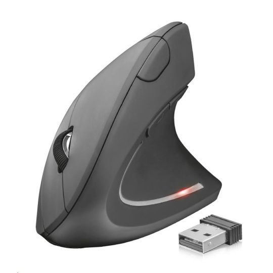 BAZAR - TRUST Myš Verto wireless ergonomic mouse USB, black (černá) - Poškozený obal (Komplet) BAZAR - TRUST Myš Verto wireless ergonomic mouse USB, black (černá) - Poškozený obal (Komplet)