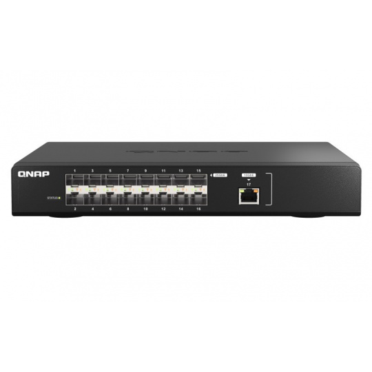 QNAP switch QSW-M5216-1T (16x25GbE SFP28/1x10GbE BASE-T (RJ45)/80W)