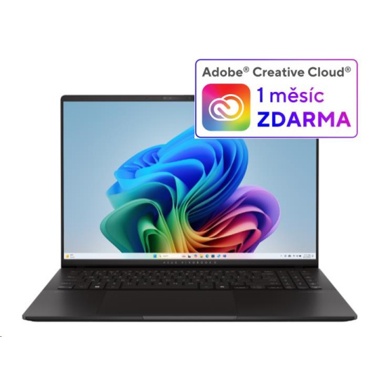 ASUS NTB Vivobook S16 (M5606WA-OLED022X), AI 9 HX 370, 16" 3200 x 2000, 32GB, 1TB SSD, AMD Radeon, W11 Pro, Black