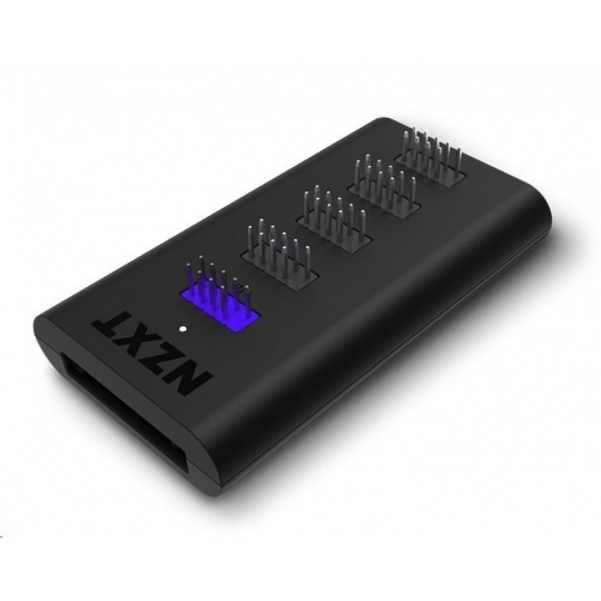 NZXT USB hub AC-IUSBH-M3, interní, 4xUSB 2.0 výstup, 1xUSB 2.0 vstup, 1xSATA, uzavřené magnetické tělo, černá