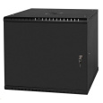 BAZAR - LEXI-Net 19" nástěnný rozvaděč Basic 9U 525x450, plechové dveře, bez zad, rozložený, černý - poškozený obal