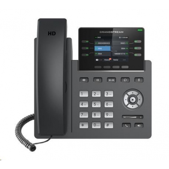 Grandstream GRP2613 [VoIP telefon - 3x SIP účet, HD audio, 24 prog.tl.+6 předvoleb, 2xLAN 1Gbps, PoE]