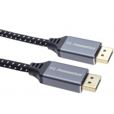PREMIUMCORD Kabel DisplayPort 1.4 přípojný kabel, kovové a zlacené konektory, 0,5m PREMIUMCORD Kabel DisplayPort 1.4 přípojný kabel, kovové a zlacené konektory, 0,5m