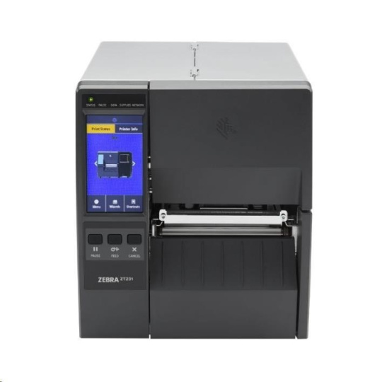 Zebra ZT231, 12 dots/mm (300 dpi), peeler, display, EPL, ZPL, ZPLII, USB, USB Host, RS232, BT (BLE), Ethernet