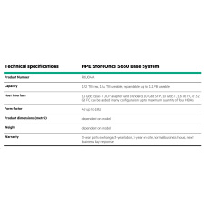 HPE StoreOnce 5660 System with 2 x 1.9TB SSDs for OS and 8 x 6.4 TB SSD disks for Data Cache HPE StoreOnce 5660 System with 2 x 1.9TB SSDs for OS and 8 x 6.4 TB SSD disks for Data Cache