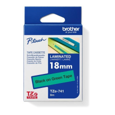 BROTHER TZE741 - kazeta TZ šířky 18mm, laminovaná TZE-741, zelená/černé písmo BROTHER TZE741 - kazeta TZ šířky 18mm, laminovaná TZE-741, zelená/černé písmo