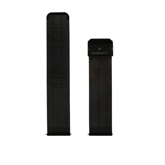 Garett řemínek 22 mm, černý kovový, typ Mesh