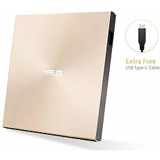 BAZAR - ASUS DVD ZenDrive SDRW-08U9M-U GOLD, External Slim DVD-RW, USB Type-C/Type-A, M-DISC - Poškozený obal (Komplet)