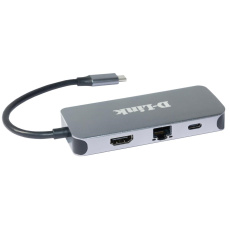 D-Link DUB-2335 USB-C Hub with HDMI, Gigabit Ethernet and 3x USB3.0, mini docking station-poškozený obal