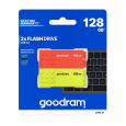 GOODRAM Flash Disk 2x128GB UME2, USB 2.0, červená, žlutá