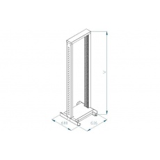 TRITON 19" montážní rám 37U, jednodílný