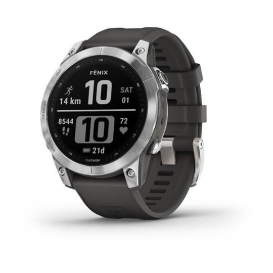 Garmin fenix® 7 – Standard Edition, Silver / Black Band, EU