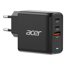 ACER Adapter 67W PD GaN charger,USB-C,USB-A,EU plug,Black