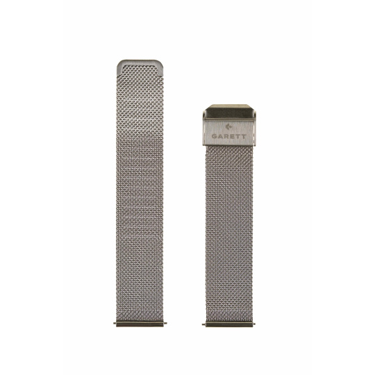 Garett řemínek 18 mm, stříbrný kovový