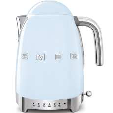 Smeg KLF04PBEU rychlovarná konvice, 1,7 l (7 šálků), 2400 W, styl 50. let, řízení teploty, 7 programů, pastelově modrá Smeg KLF04PBEU rychlovarná konvice, 1,7 l (7 šálků), 2400 W, styl 50. let, řízení teploty, 7 programů, pastelově modrá