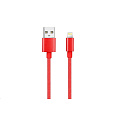 WG - Datový kabel Lightning MFI na USB-A, 1 metr, červená
