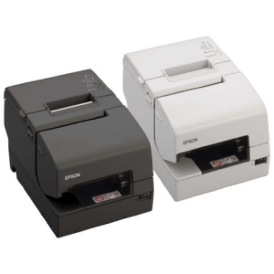 Epson TM-H6000V, MICR, cutter, USB, USB Host, RS232, Ethernet, OPOS, ePOS, white