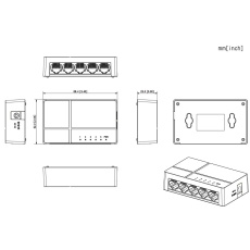 Dahua PFS3005-5GT-L-V2, 5-Port Desktop Gigabit Ethernet Switch