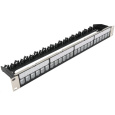 19" modulární stíněný patch panel XtendLan 24port, 4x demontovatelný modul, černý