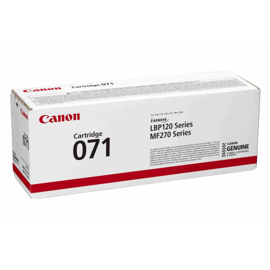 BAZAR - Canon TONER CRG 071BK černý pro MF275dw, MF272dw, LBP122dw (1 200 str.) - Poškozený obal (Komplet) BAZAR - Canon TONER CRG 071BK černý pro MF275dw, MF272dw, LBP122dw (1 200 str.) - Poškozený obal (Komplet)
