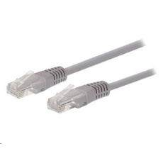 Kabel C-TECH patchcord Cat5e, UTP, šedý, 1,5m