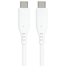 PREMIUMCORD Kabel USB-C na USB-C, 60W, 480Mbps, silikonový, bílý, 1,5m