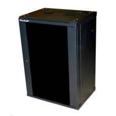 XtendLan 19" nástěnný rozvaděč 15U 600x450, nosnost 60 kg, skleněné dveře, svařovaný, černý XtendLan 19" nástěnný rozvaděč 15U 600x450, nosnost 60 kg, skleněné dveře, svařovaný, černý