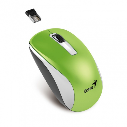 GENIUS myš NX-7010 Green Metallic/ 1200 dpi/ Blue-Eye senzor/ bezdrátová/ zelená