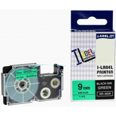 Xerox kompatibilní páska s Casio, XR-9GN1, 9mm x 8m, černý tisk / zelený podklad - ALLPRINT Xerox kompatibilní páska s Casio, XR-9GN1, 9mm x 8m, černý tisk / zelený podklad - ALLPRINT