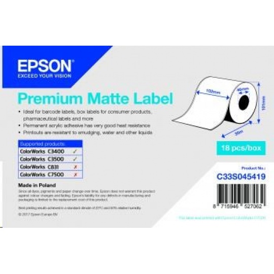 Epson label roll, normal paper, 102mm