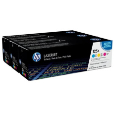 HP 125A CMY 3-pack LJ Toner Cart, 3 x 1 400 str, CF373AM - POŠKOZENÝ OBAL HP 125A CMY 3-pack LJ Toner Cart, 3 x 1 400 str, CF373AM - POŠKOZENÝ OBAL