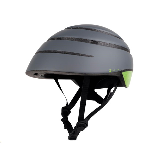 Acer Foldable Helmet (skládací helma), šedá se zeleným reflexním pruhem vzadu, velikost M (56-59 cm), 340 gr