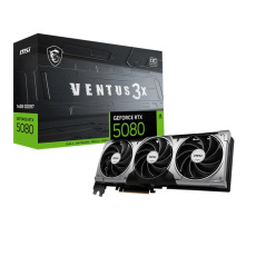 MSI VGA NVIDIA GeForce RTX 5080 16G VENTUS 3X OC, RTX 5080, 16GB GDDR7, 3xDP, 1xHDMI