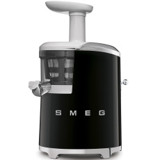 Smeg SJF01BLEU šnekový odšťavňovač, 150 W, 43 RPM, nádoba na sběr šťávy 500 ml, 50's Style, černý Smeg SJF01BLEU šnekový odšťavňovač, 150 W, 43 RPM, nádoba na sběr šťávy 500 ml, 50's Style, černý