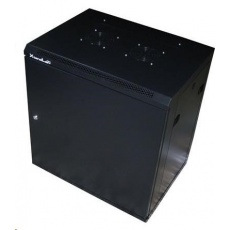 XtendLan 19" nástěnný rozvaděč 12U 600x450, nosnost 60kg, plné dveře, svařený, proti vykradení,černý