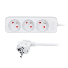 Solight prodlužovací přívod 3m, 3 zásuvky, 16A/3680W, PVC, bílý Solight prodlužovací přívod 3m, 3 zásuvky, 16A/3680W, PVC, bílý