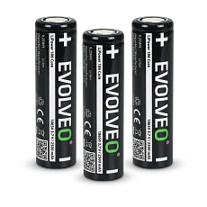 EVOLVEO LiPower 186 Core 2500 – Li-ion baterie 18650 (3.7 V / 2500 mAh) 3ks