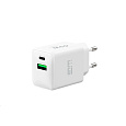 WG Síťová nabíječka GaN 2xUSB (A+C)/USB-C PD45W+USB-A QC3.0 18W/white