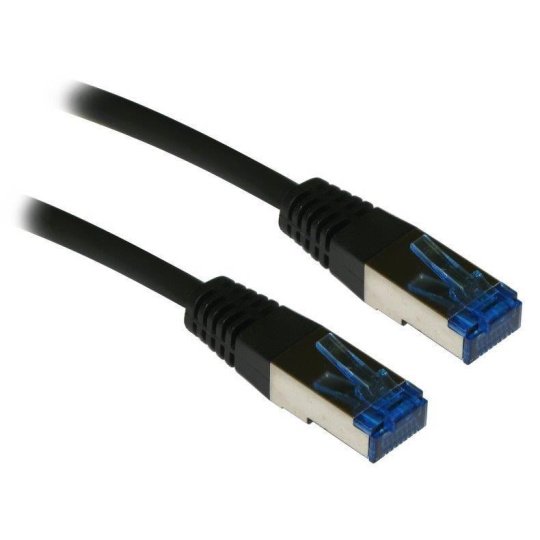 XtendLan patch kabel Cat6A, SFTP, LS0H - 0,5m, černý (prodej po 10 ks)