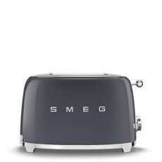 Smeg TSF01GREU toustovač / topinkovač, 2 toasty, 6 úrovní opékání, zásuvka na drobky, styl. 50. let, šedá Smeg TSF01GREU toustovač / topinkovač, 2 toasty, 6 úrovní opékání, zásuvka na drobky, styl. 50. let, šedá
