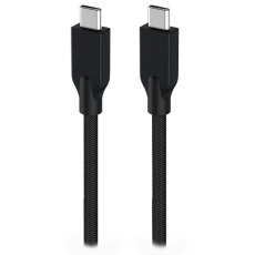 GENIUS nabíjecí kabel ACC-C2CC-3A, 150cm, USB-C na USB-C, 3A, PD60W, opletený, černý