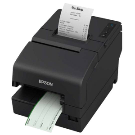 Epson TM-H6000VI, cutter, MICR, USB, poweredUSB, Ethernet, OPOS, ePOS, black