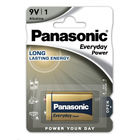 PANASONIC Alkalické baterie Everyday Power  6LF22EPS/1BP  9V 9V (Blistr 1ks)