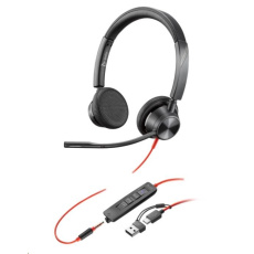 Poly Blackwire 3325 MS Teams náhlavní souprava, 3.5 mm jack + USB-C/A adaptér, stereo Poly Blackwire 3325 MS Teams náhlavní souprava, 3.5 mm jack + USB-C/A adaptér, stereo