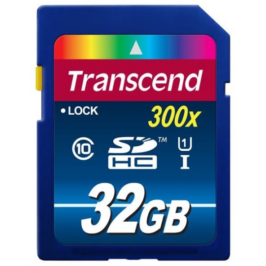 TRANSCEND SDHC karta 32GB Premium, Class 10 UHS-I, 300X