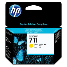HP 711 Yellow DJ Ink Cart, 29 ml, CZ132A HP 711 Yellow DJ Ink Cart, 29 ml, CZ132A