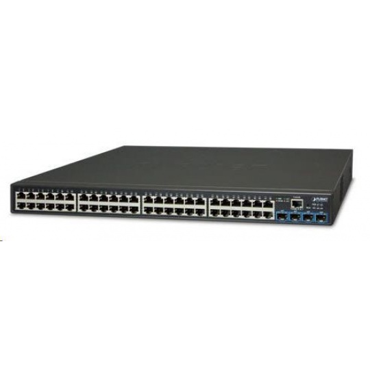 Planet switch GS-2240-48T4X, 48X 1000BASE-T,4X 10GBPS SFP+, WEB/SNMP, STP/RSTP, IGMPV3, ESD+EFT