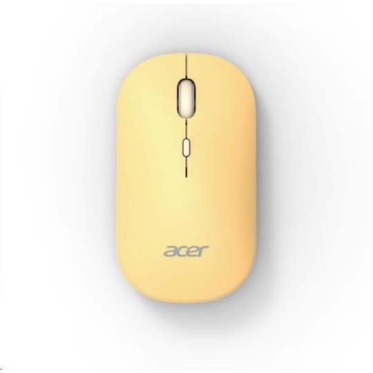 ACER Myš Wireless Mouse AMR130 Yellow - Dual mode 2.4GHz + BT 5.2, 4 tlačítka, 800/1200/1600 dpi, USB Polling rate 125Hz