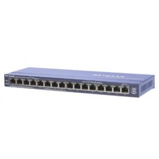 Netgear FS116P ProSafe 16x 10/100 Unmanaged Desktop Switch, 8 portů je PoE Netgear FS116P ProSafe 16x 10/100 Unmanaged Desktop Switch, 8 portů je PoE
